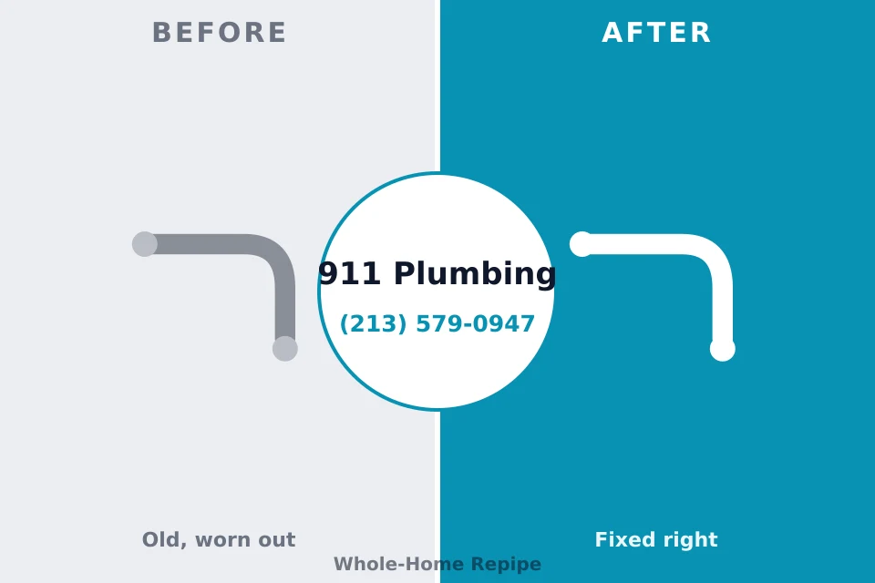 Before and after: plumbing company Osceola, AR